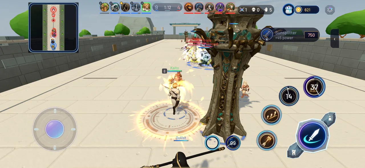Fighting under a tower in Brawl